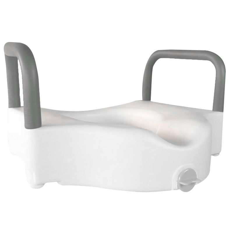 Elevador de WC para adultos con reposabrazos plegables y acolchados con  funda apto para inodoros ovalados