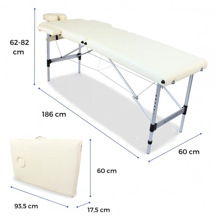 Camilla de masaje plegable Reposacabezas Portátil Aluminio