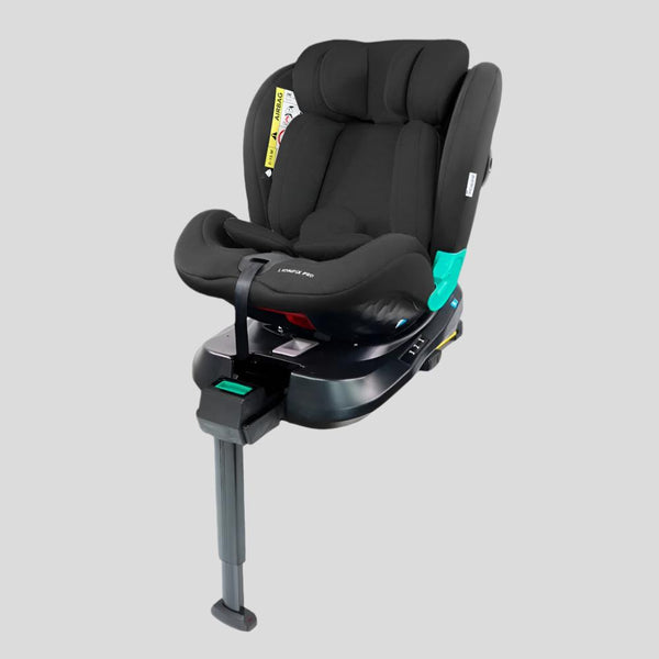 Silla coche infantil | Giro 360º | i-Size | Evolutiva | 40 - 150cm | 0-12 años | Reclinable | Ajustable | Negra | Lionfix Pro | Mobiclinic