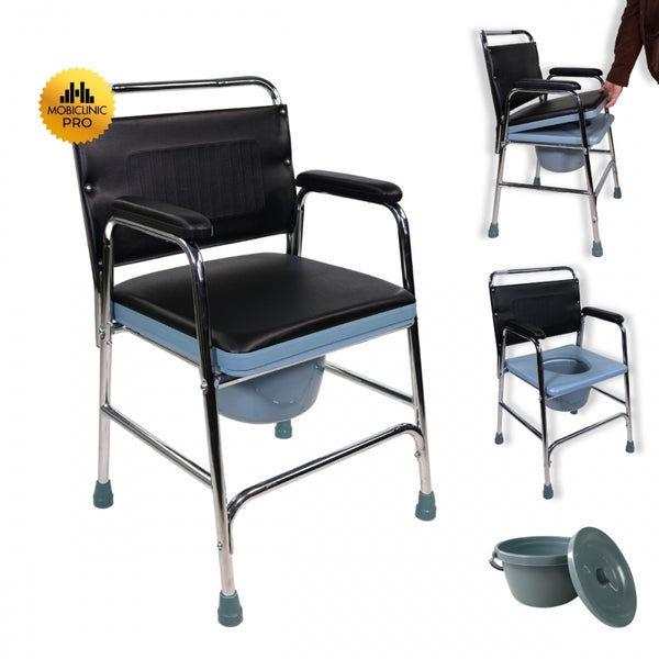 Silla inodoro | Con tapa | Reposabrazos | Conteras antideslizantes | Velero | Mobiclinic