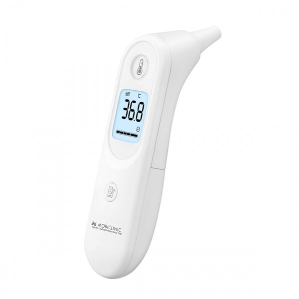 Termómetro de oído | Memoria | Alerta fiebre | Apagado automático | Pantalla | ºC y ºF | Thermobi | Mobiclinic
