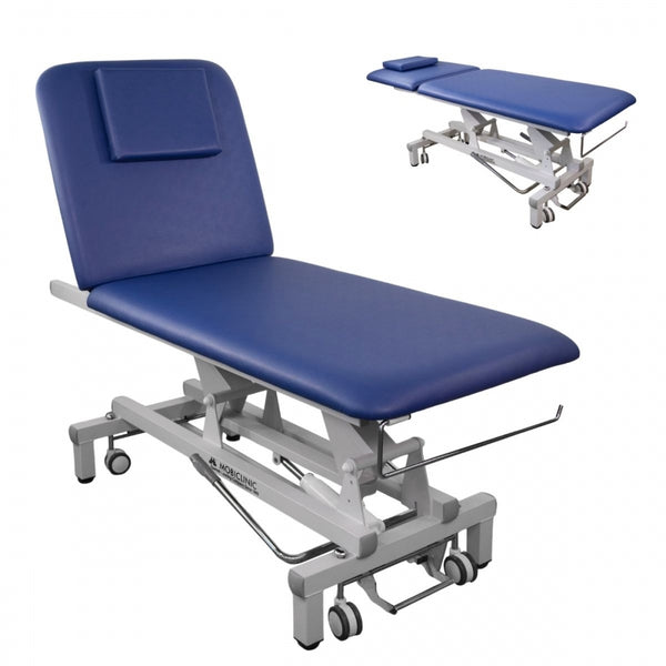 Camilla hidráulica | Altura regulable | Respaldo reclinable | Agujero facial | Ruedas escamoteables con niveladores | Mobiclinic