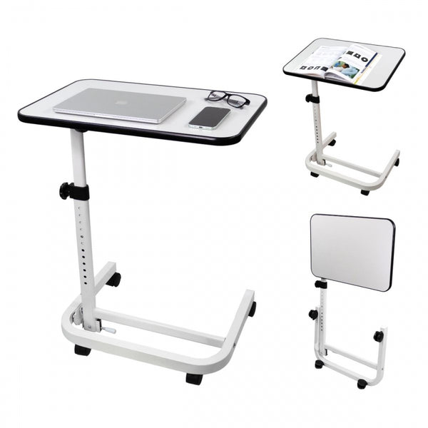 Mesa auxiliar ajustable | 12 alturas | Tablero con inclinación | Plegable | Ruedas con freno | Base en C | Cumbre | Mobiclinic