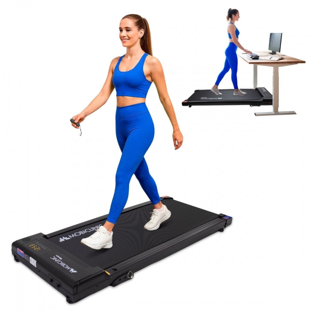 Tapis de course | Jusqu'à 8 km/h | Affichage numérique | Télécommande | Roues | Andy | Mobiclinic