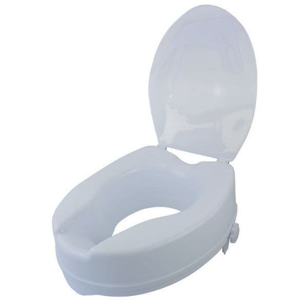 Elevador WC | Con tapa | 10 cm | Blanco | Titán | Hasta 160 Kg | Mobiclinic