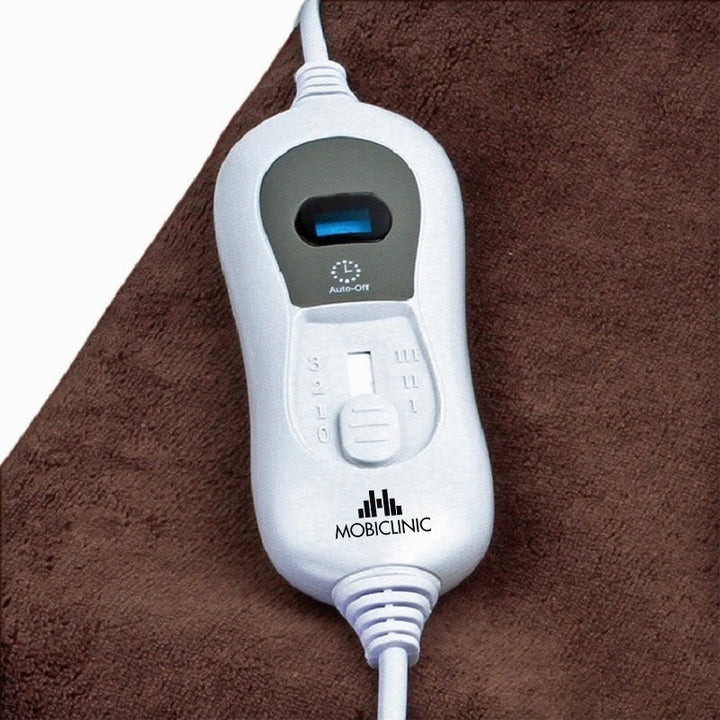 Manta electrica sencilla 60W con mando 2 niveles de temperatura polyester  blanco GSC