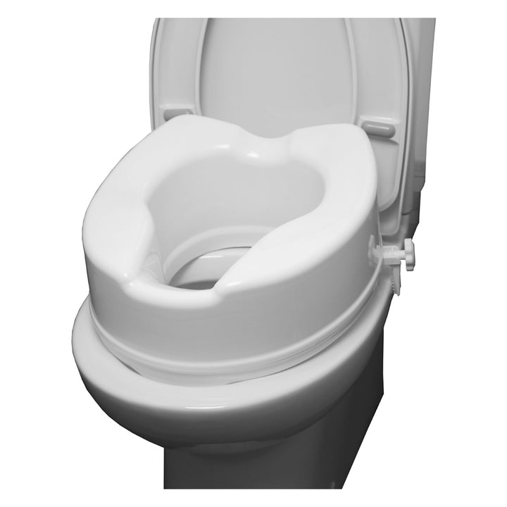 Elevador WC, Con tapa, 14 cm, Blanco, Ajustable, Titán, Hasta 160 Kg