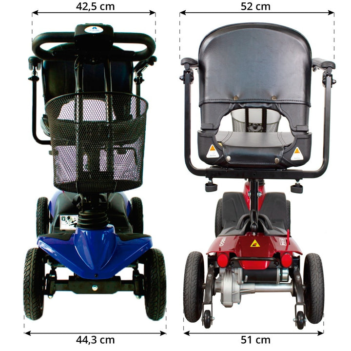 Scooter eléctrico plegable de 4 ruedas con cesta de almacenamiento frontal,  silla de ruedas eléctrica para ancianos y discapacitados, perfecta para